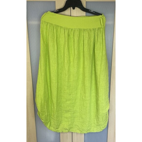 Italy linen Maxi skirt Sz OS Summer Arttowear Lagen Look Casual Beach Travel Art - Picture 5 of 5